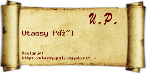 Utassy Pál névjegykártya