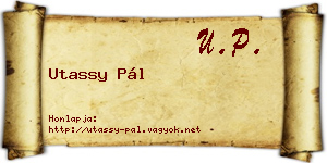 Utassy Pál névjegykártya